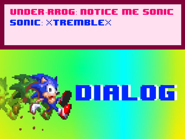 Sonic. Создание диалогов в Simple Sonic Worlds.