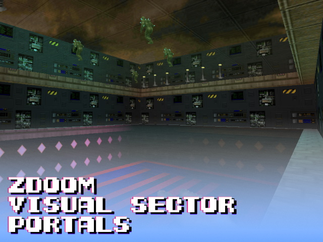 ZDoom. Create a transparent ceiling and floor.
