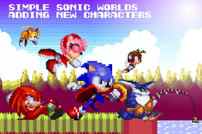 Sonic. Adding characters in Simple Sonic Worlds.